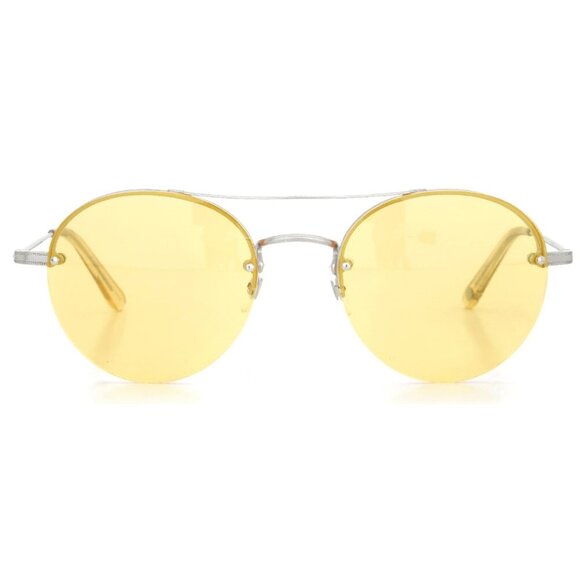 Garrett Leight Accessories - Garrett Light Women's One Size Yellow Lens Sunglasses Beaumont Sun BS-CH Round